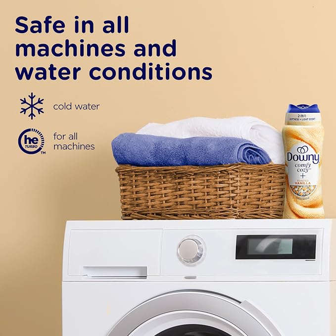 Downy Blends In-Wash Laundry Scent Booster Beads, Toasted Vanilla Scent, 13 OZ, Fabric Sottener Beads and Freshness