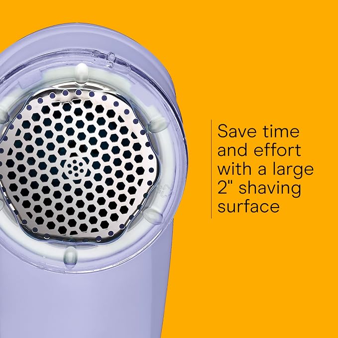 Conair Fabric Shaver and Lint Remover, Battery Operated Portable Fabric Shaver, Lavender