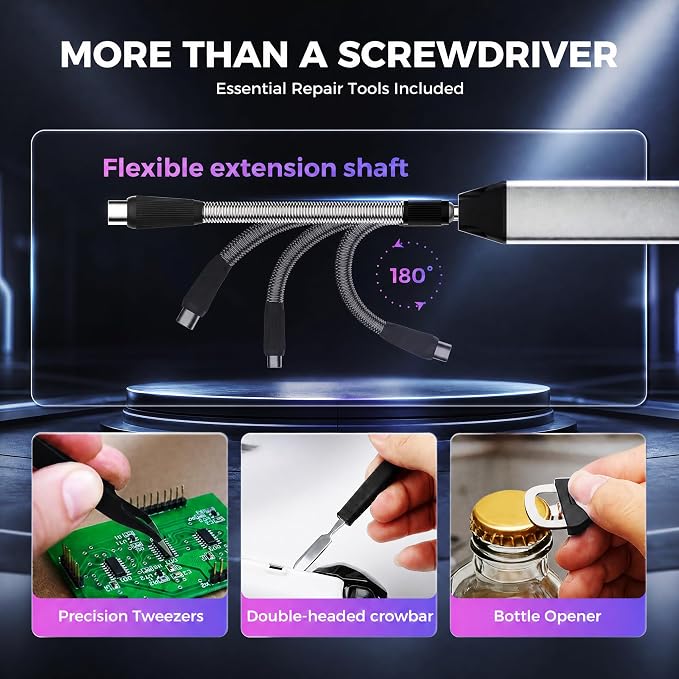 LIFEGOO Electric Screwdriver Set, 83 in 1 Cordless Rechargeable Small Power Screwdriver Set With 71Magnetic Bits, Magnetic Mat Professional Repair Tool for Electronics Phone Camera Laptop Watch