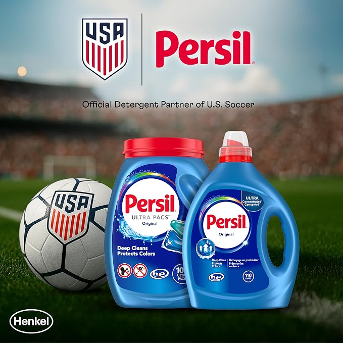 Persil Original Ultra Pacs Laundry Detergent, 100 Count | Deep Clean & Care, Single-Dose Convenience, Protects Colors, Fights Stains, HE Safe, All Water Temperatures