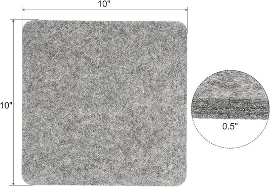 PATIKIL Wool Pressing Mat, 10" x 10" Wool Ironing Pad Blanket 0.5" Thickened Heat Resistant Quilting Ironing Pad for Quilters Sewing Craft, Grey