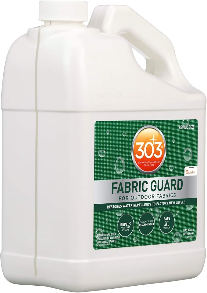 303 Fabric Guard Water Repellent for Outdoor Fabrics, 1 Gallon | Restores water and stain resistance on outdoor fabric, canvas, cushions, and upholstery.
