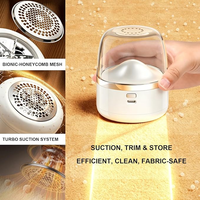 Rechargeable Electric Fabric Shaver, Portable Lint Remover & Sweater Defuzzer with 1+2 Stainless Steel Blades, Remove Pilling Safe for Clothes Couch Sofa Blanket Home and Travel