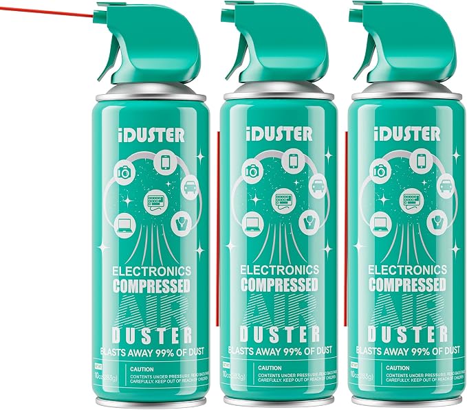 Keyboard Cleaner Air Spray for Computers - 10oz Air Can Duster for Electronics, 3PCS