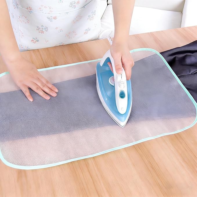 Protective Ironing Mesh Mat - Heat-Resistant Pressing Pad with Non-Stick Surface for Fabric Care(4PCS)
