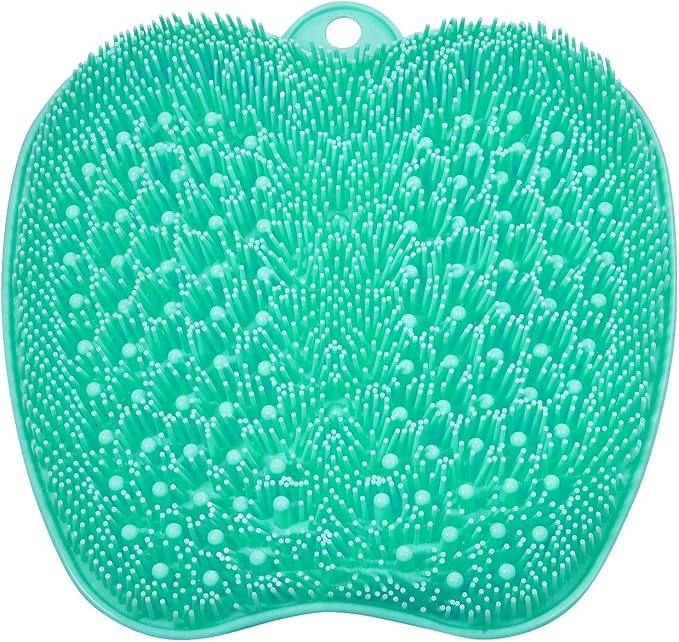 BESKAR XL Large Foot Scrubber Mat for Use in Shower - Shower Foot Cleaner to Eliminate Calluses Dead Skin, Foot Massager Mat for Men & Women to Soothe Achy Feet, Non Slip Suction Cups