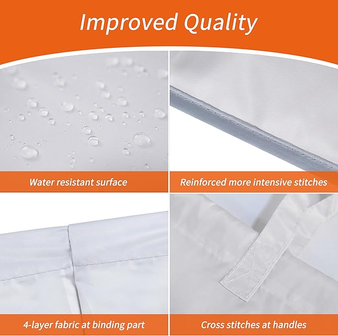 2 Pack Extra Heavy-Duty Laundry Bag with Handles, Silver, 28x36" | Machine Washable, Large Storage Bag, Reinforced Handles, Drawstring Closure & ID Tag, For College Dorm Travel