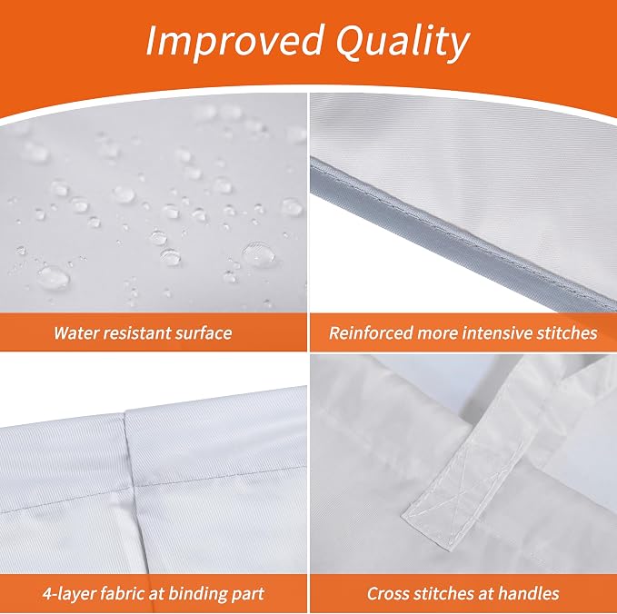 Extra Heavy-Duty Laundry Bag with Handles, Silver, 21x24” | Medium Size, Name ID Tag, Machine Washable, Reinforced Handles, Drawstring Closure, For College Dorm Travel