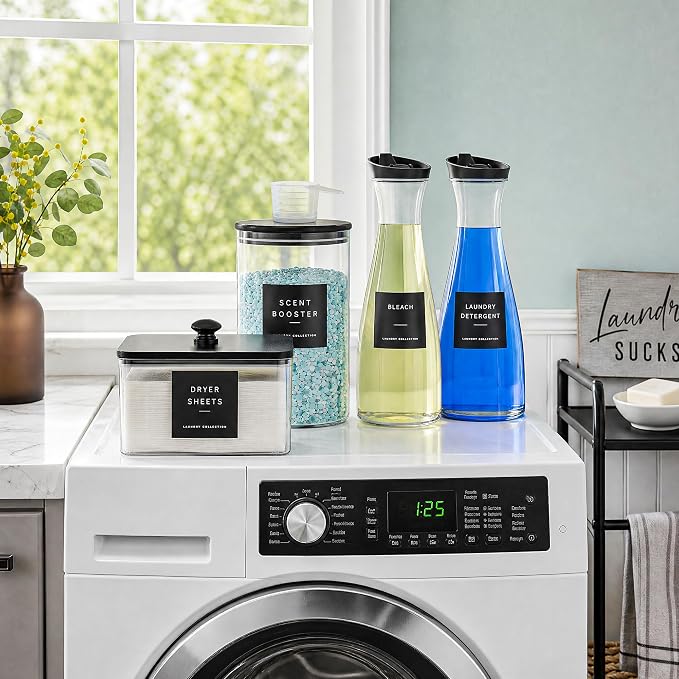 2+1+1 Pack Laundry Detergent Dispenser No Tray & Laundry Pods Container Black