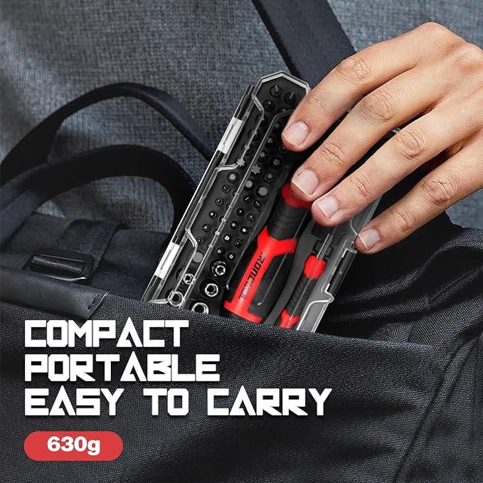 Multi Ratcheting Screwdriver Set: 56 IN 1 Magnetic Bits & Sockets with Case for Emergency Use At Home