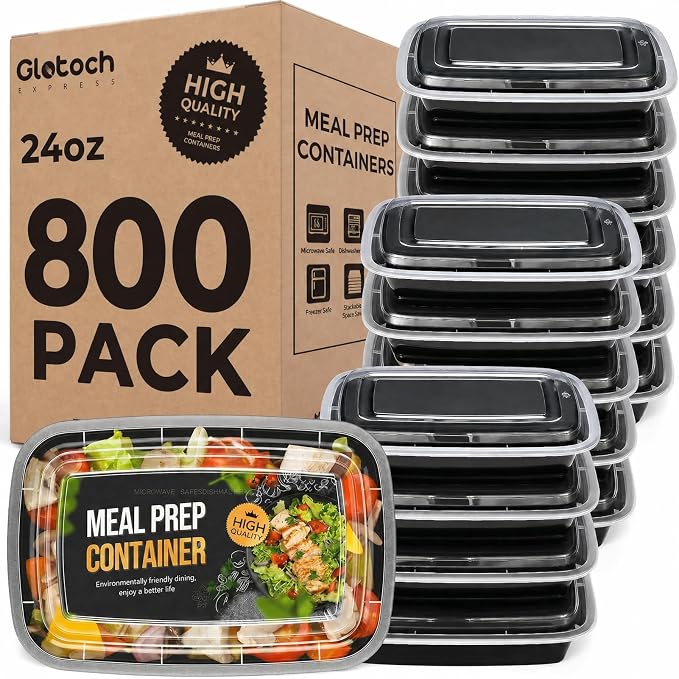Meal Prep Containers Food Containers with Lids 24oz 800 Pack
