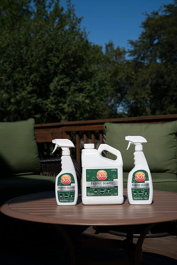 303 Fabric Guard Water Repellent for Outdoor Fabrics, 1 Gallon 4-Pack | Restores water and stain resistance on outdoor fabric, canvas, cushions, and upholstery.
