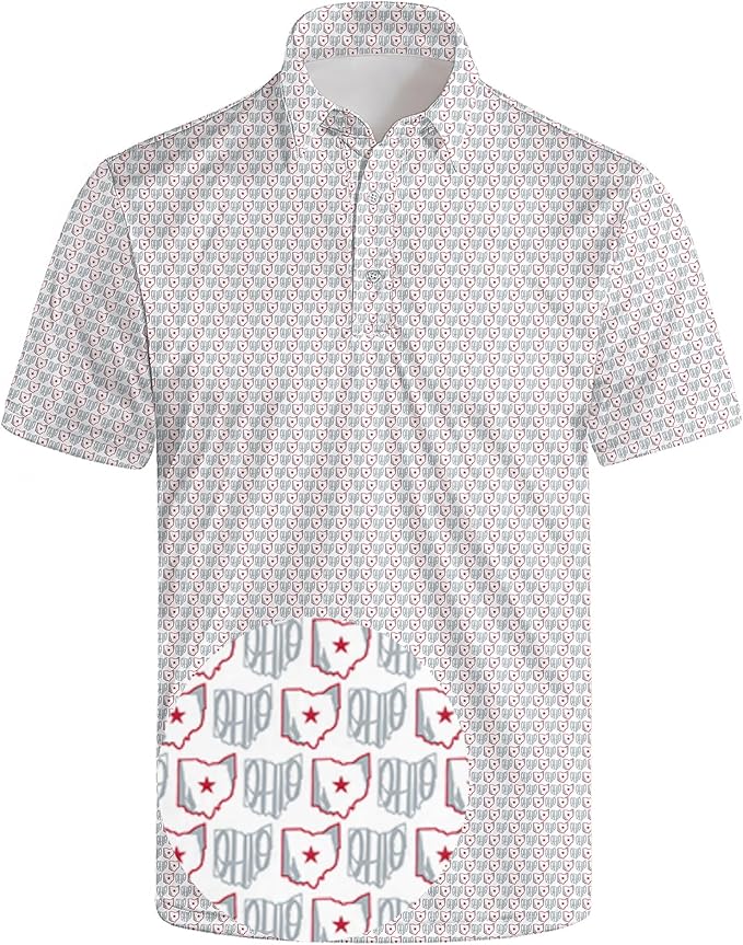 Polo Shirts for Men Moisture Wicking Mens Polo Shirts Patriotic Shirts for Men