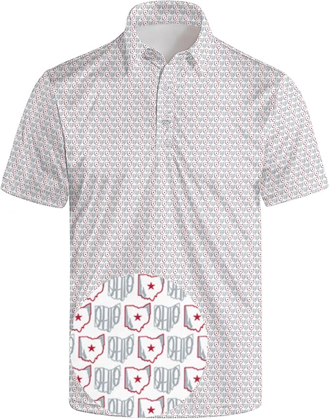 Polo Shirts for Men Moisture Wicking Mens Polo Shirts Patriotic Shirts for Men