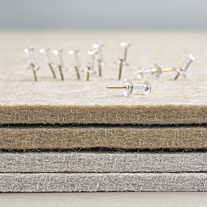 Felt Bulletin Board 48x36 inches, Decorative Pin Board for Home & Office | Cork Board Alternative for Wall with Push Pins, Display Mood Board for Photos, Notes & Reminders