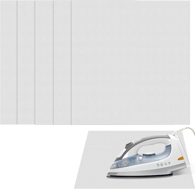 Gilprop 5 Pcs Pressing Cloth for Ironing 18 x 18 Inch Non Stick Ironing Cloth Protects Clothing from Rust and Water Deposits Reusable Pressing Sheet for Clothes Craft