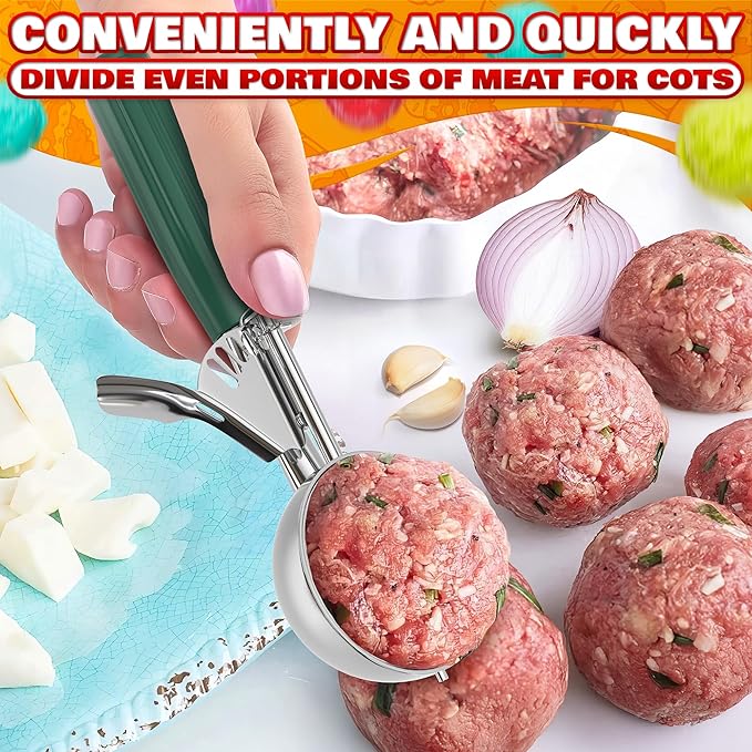 2.67Oz Ice Cream Scoop with Trigger #12 - Ice Cream Scooper for Portion Control, Gelato, Cookie Dough, Meatballs - Stainless Steel, Easy to Use & Clean, Rust & Stain Resistant, Ergonomic Non-Slip Grip