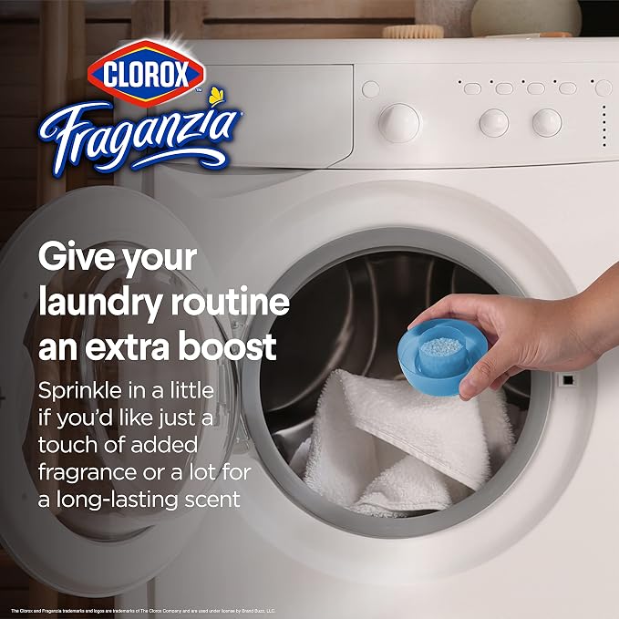 Clorox Fraganzia Scent Booster Crystals, Morning Sky, 70 Oz Bottle, 6-Pack | Add directly to washer with detergent, works in standard and high-efficiency machines, large refill size