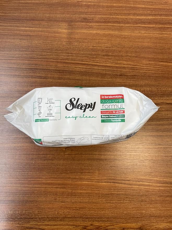 Sleepy Easy Clean XL Multi Surface Cleaning Wipes (600 Count) – Natural Vinegar & Baking Soda Formula – Jumbo 8"x8" All Purpose Wet Wipes for Kitchen, Bathroom, Glass & Electronics – No Streak