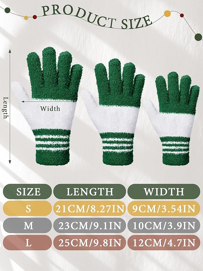 Patelai 3 Pairs Microfiber Plant Dusting Gloves Leaf Cleaning Gloves for Indoor Plants, Blinds, Furniture, House (Red,Green,Yellow,Large)