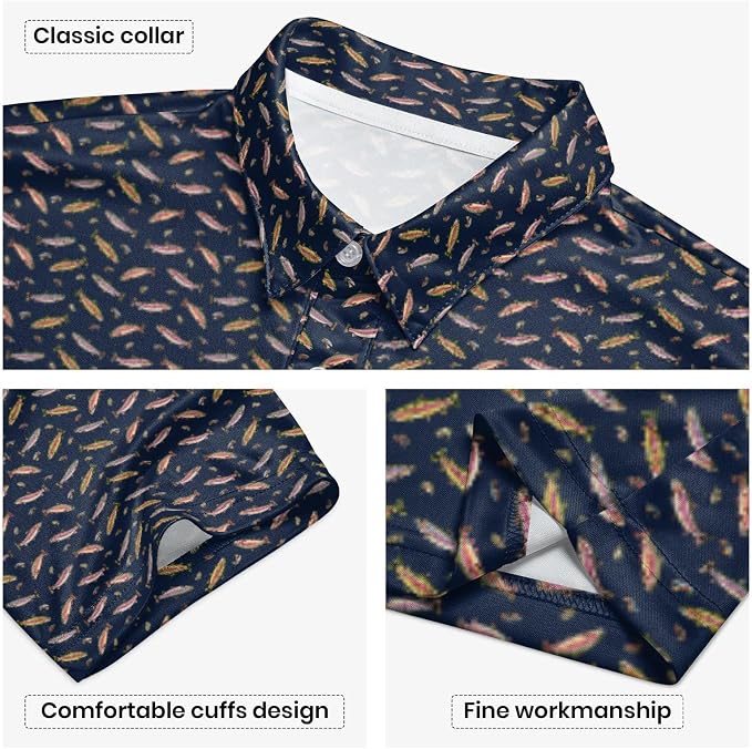 Polo Shirts for Men Moisture Wicking Mens Polo Shirts Patriotic Shirts for Men