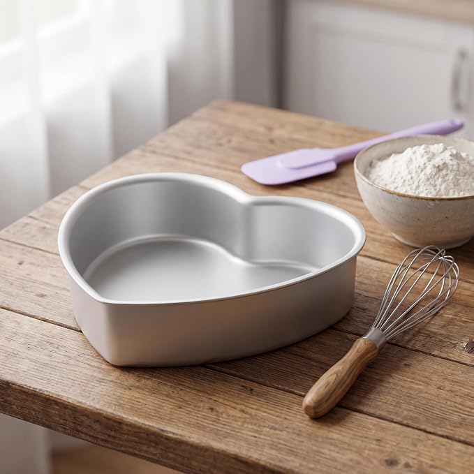 Heart Shaped Cake Pans, 9 × 3 Inch, 1PC | Aluminum, For Wedding, Party, Family Occasions, For Chocolate, Bread