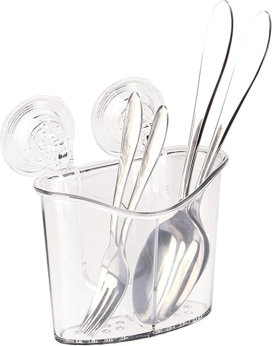 Better Houseware in-Sink Cutlery Holder, Large, Clear