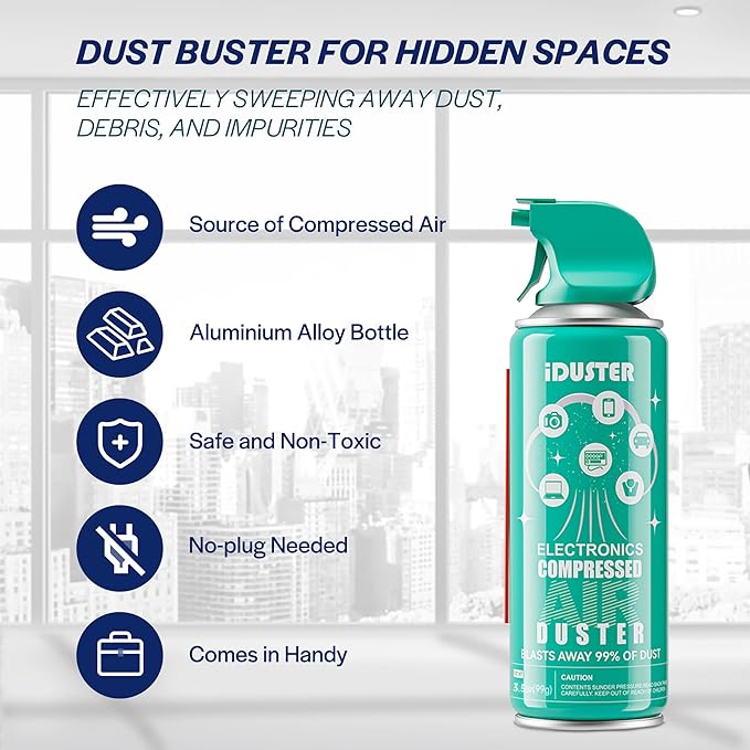 Compressed Canned Air Duster for Computer - Disposable Electronic Keyboard Cleaner for Cleaning Duster, 3PCS(3.5oz)