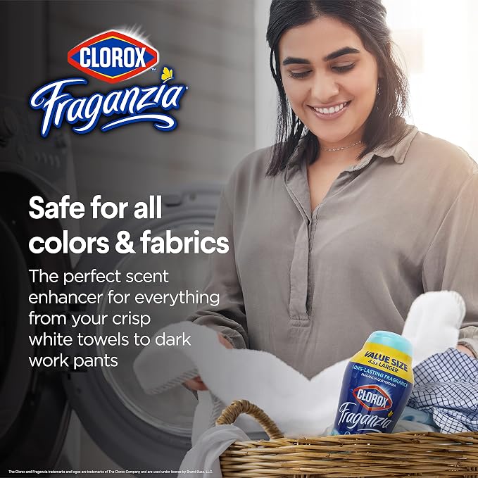 Clorox Fraganzia In-Wash Scent Booster Crystals, Ocean Scent, 70 Oz Bottle | In-wash fragrance beads, HE compatible, safe for all fabrics and colors, long-lasting freshness
