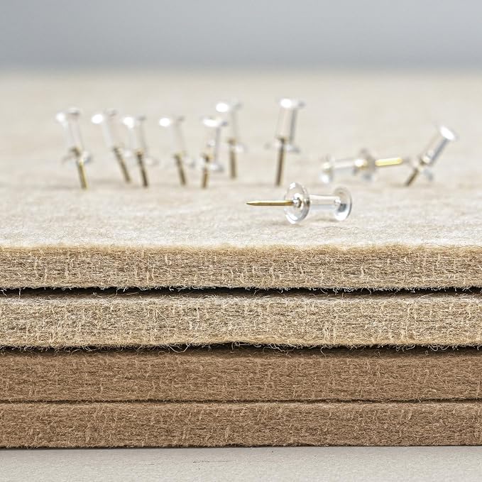 Felt Bulletin Board 48x36 inches, Decorative Pin Board for Home & Office | Cork Board Alternative for Wall with Push Pins, Display Mood Board for Photos, Notes & Reminders