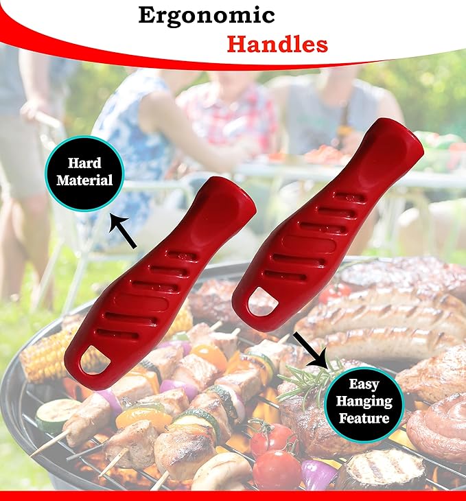 Food Flipper & Turners - Pigtail Flipper - 16 and 12 Inches BBQ Meat Turners - Long & Short 304 Stainless Steel Hook - Meat, Fish, Vegetable Cooking Set - BBQ Accessories - Barbecue Tongs - BBQ Fork