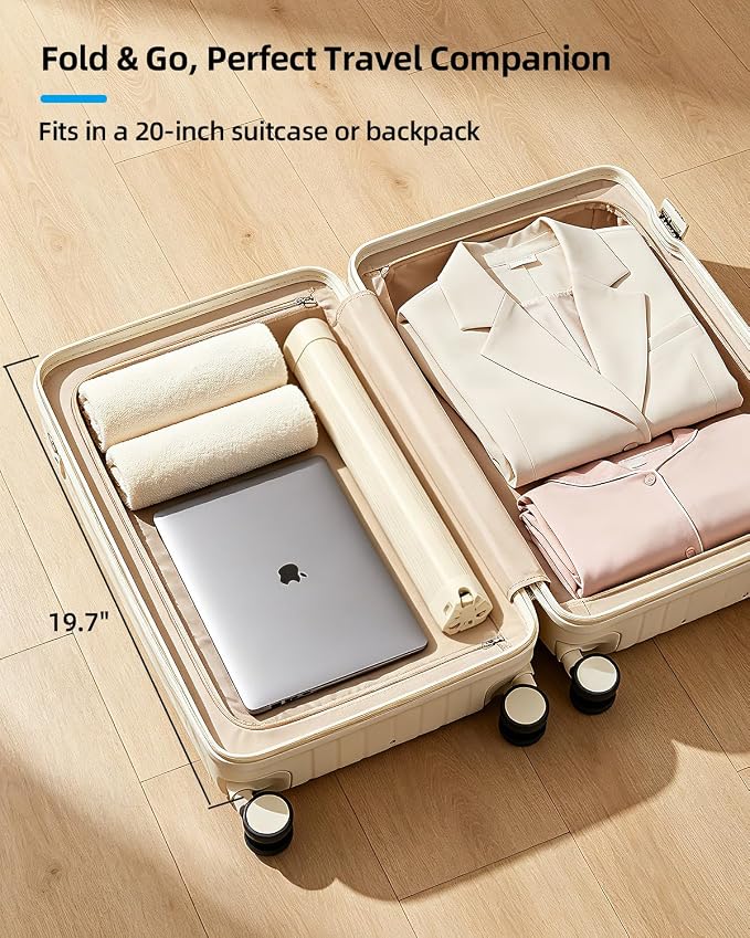 Foldable Tripod Clothes Drying Rack for Travel, Camping with 3 Tent Pegs | Portable Drying Rack Clothing Laundry Drying Rack for Balcony, Hotel, Apartment. Steel Frame with 12 Clips, Windproof