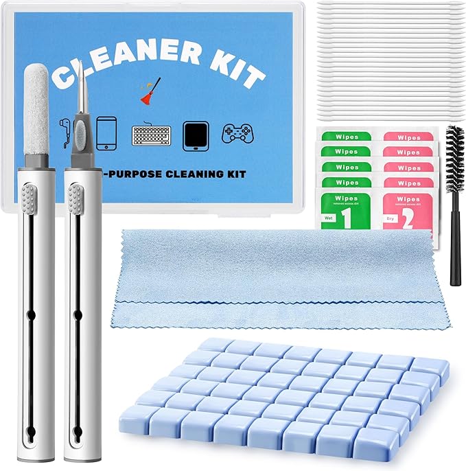 Upgraded for Airpod Cleaner Kit (81 PCS), Multi-Tool with Cleaning Pen, Putty & Swabs, Removes Earwax & Dust, Compatible with AirPods Pro 1/2/3, Earbud, Headphones, Phone & Charging Port