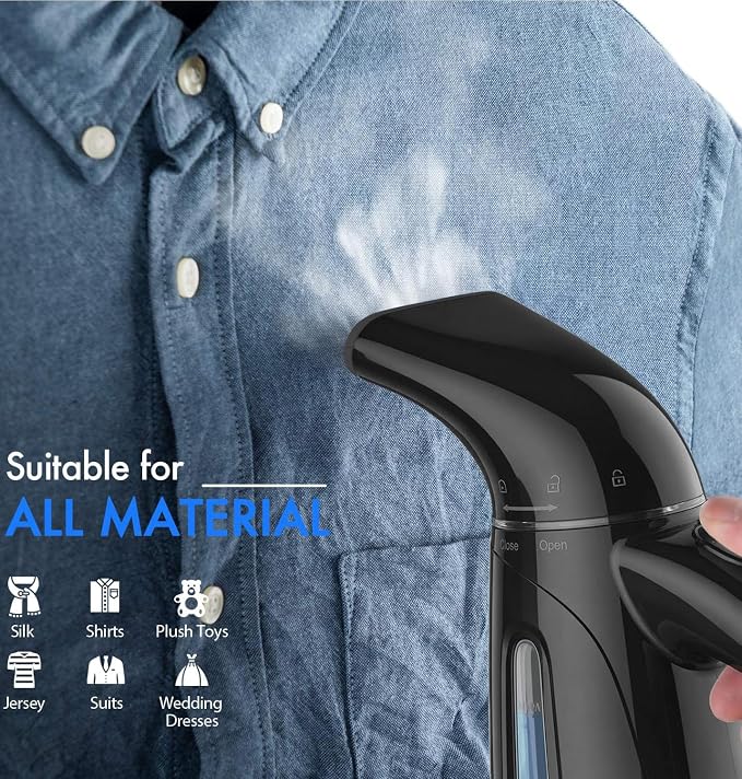 OGHom Steamer for Clothes, Handheld Clothing Steamer for Garment, 240ml Big Capacity 700W Portable Travel Steam Iron (Midnight Grey)