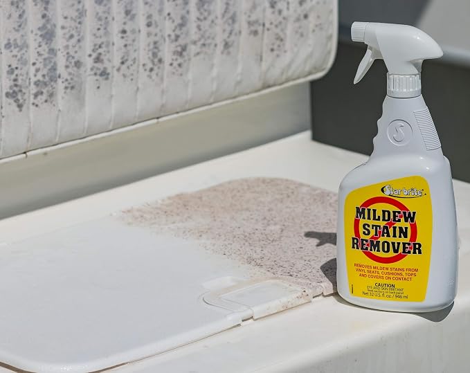 STAR BRITE Professional-Grade Mildew & Mold Stain Remover + Cleaner - Instant Contact Stain Removal, Ideal for Marine & Outdoor Upholstery