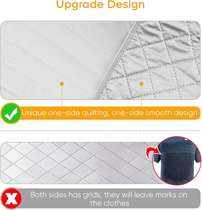 Ironing Mat Ironing Blanket,Upgraded Thick Portable Travel Ironing Pad,Isolate Heat Pad Cover for Table Top,Washer,Dryer,Countertop,Bed,Small Iron Board Mat Iron Pad for Ironing-19 x 33" (3Piece)