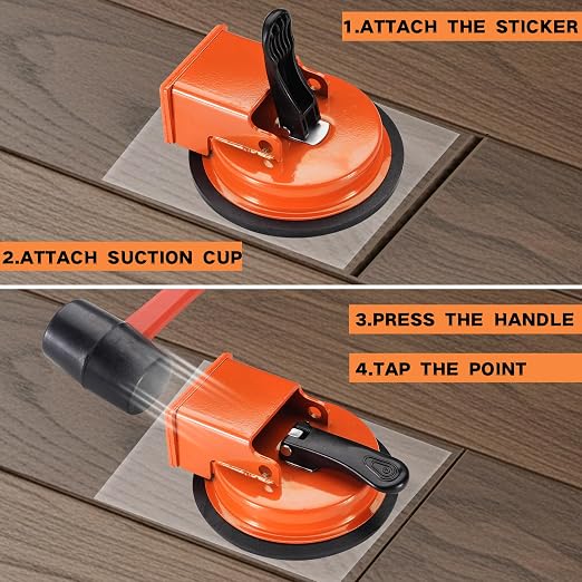REXBETI Floor Gap Fixer Tool, Plank Gap Repair Kit, Heavy Duty Suction Cup | 90° widened striking, 10pcs sticky pads. Laminate Flooring Tool. Fixer Laminate/Vinyl Flooring/Hardwood/LVP