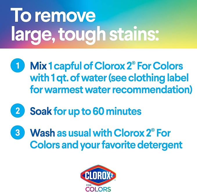 Clorox 2 for Colors - Stain Remover and Color Brightener, 22 Ounces (Packaging May Vary) | 22 Ounces (Packaging May Vary)