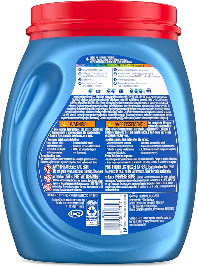 Persil Original Ultra Pacs Laundry Detergent, 42 Count | Deep Clean & Care, Single-Dose Convenience, Protects Colors, Fights Stains, HE Safe, All Water Temperatures