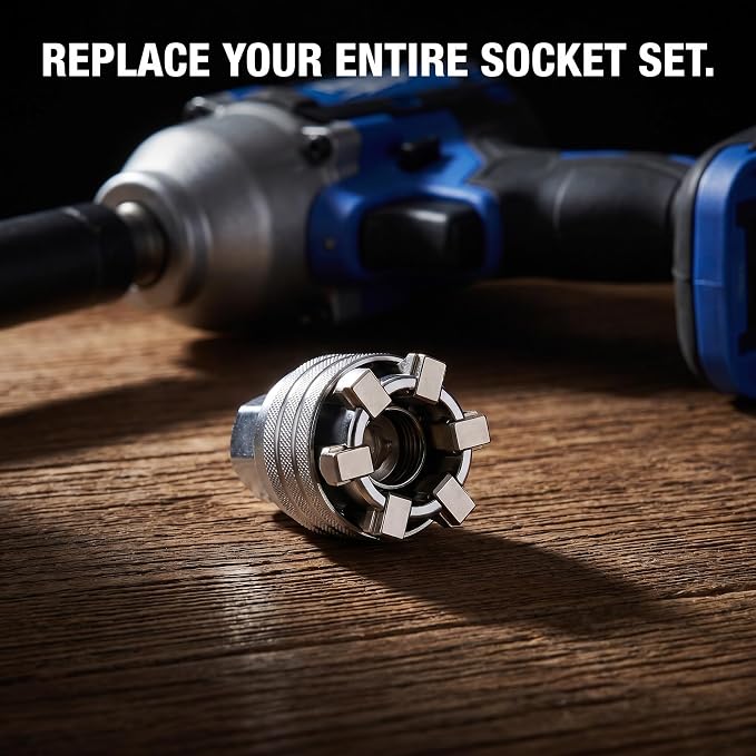 Universal Adjustable Socket Wrench, Fits 10mm to 19mm Nuts and Bolts, Multi Purpose Repair Sleeve Hand Tool for Home, Automotive and Mechanical Maintenance