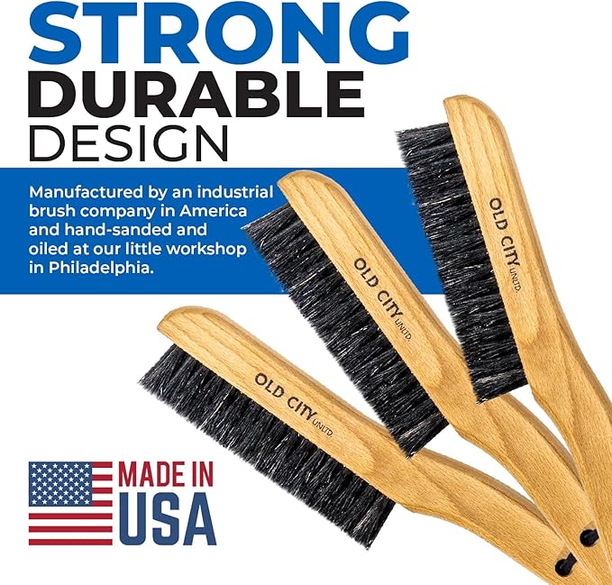 Clothes Brush Garment Brush-USA-Lint Brushes for Clothes, Lint Remover for Clothes 100% Boar Bristle Men's Wool Suit Brush, Suede, Furniture and Upholstery, Hat Brush