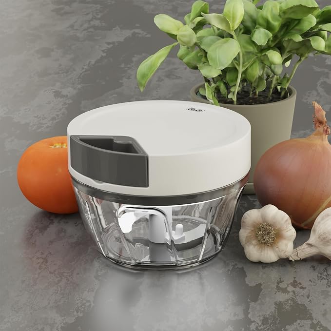 Glad Manual Pull Vegetable Chopper - Small Handheld Food Processor and Veggie Cutter with Pull String - Kitchen Cooking Tool for Meal Prep, 13.5oz (400mL)