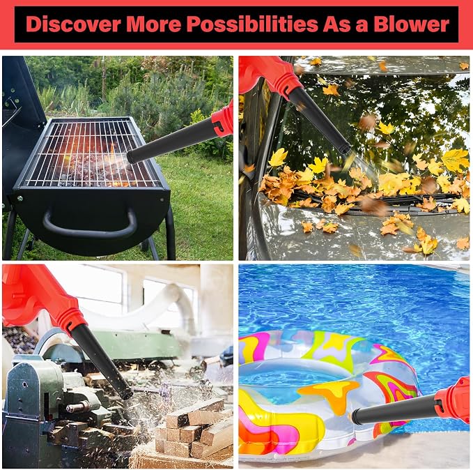 Dinftin Electric Diatomaceous Earth Duster Compatible for Milwaukee 18V Battery(Battery Not Included), Garden Dust Applicator with 1L Capacity and 7.5" Nozzle, Versatile Leaf Blower & Powder Sprayer