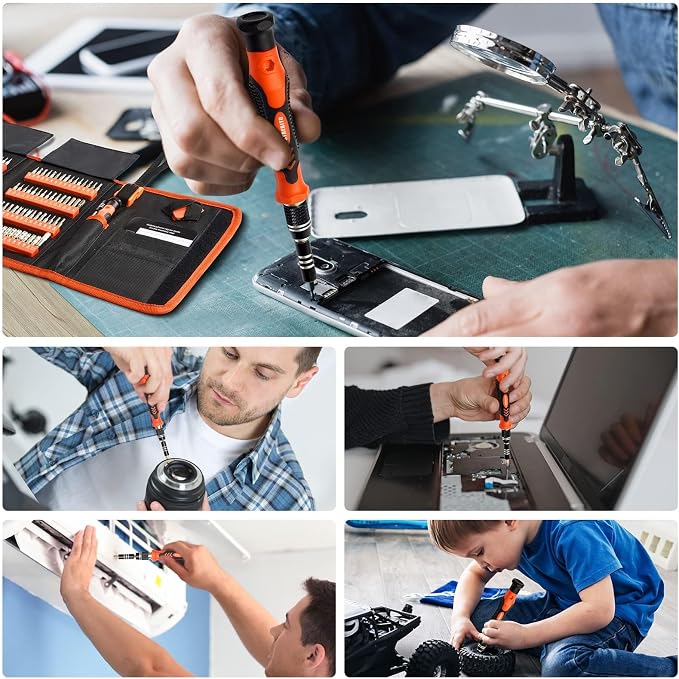 STREBITO Precision Screwdriver Set 142-Piece Electronic Repair Tool Kit | 120 Bits Magnetic Repair Tool Kit for iPhone, MacBook, Computer, Laptop, PC, Tablet, PS4, Xbox, Nintendo, Game Console
