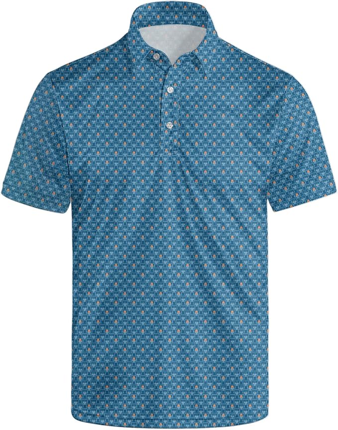 Polo Shirts for Men Moisture Wicking Mens Polo Shirts Patriotic Shirts for Men