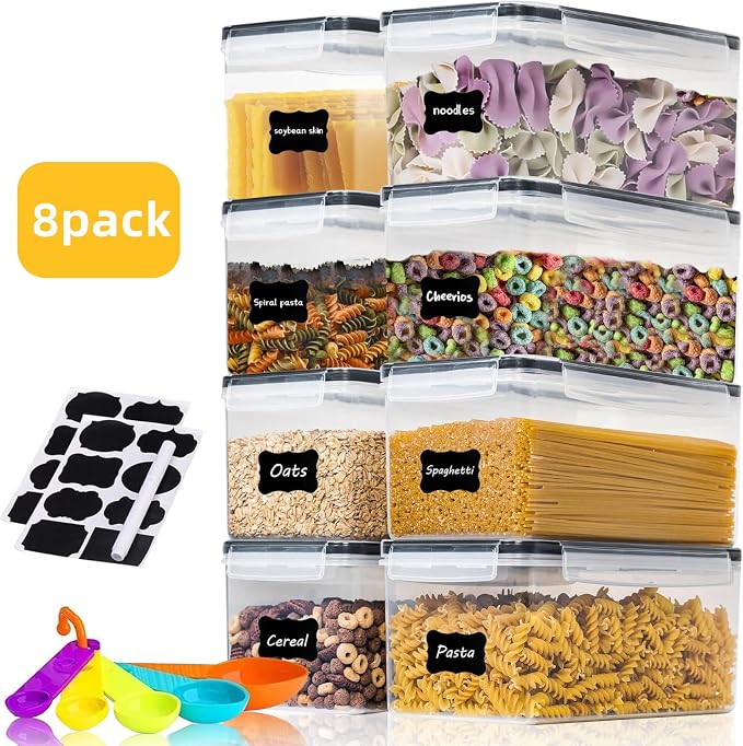 8 Pack Airtight Food Storage Containers