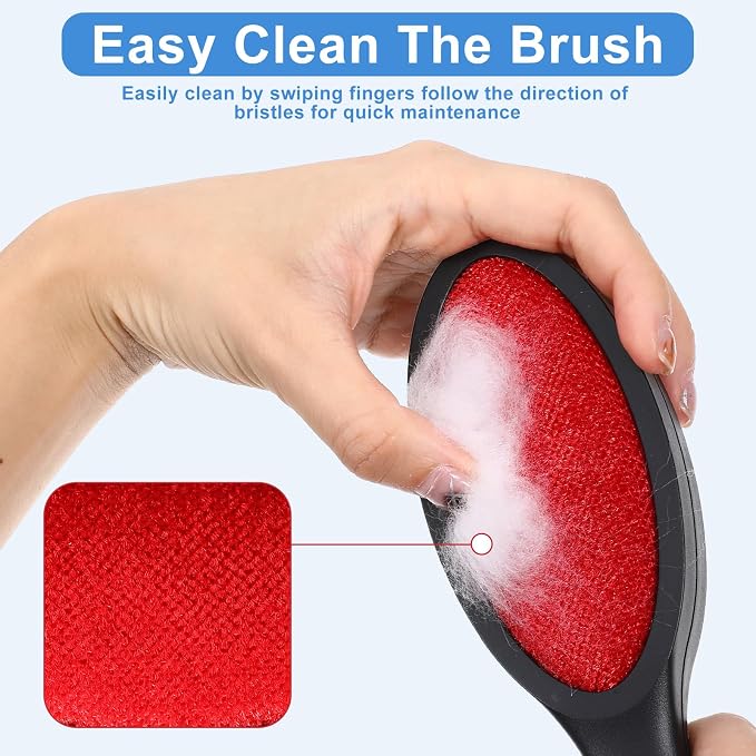 2 pcs Dual-Sided Lint Brush for Clothes - Reusable Pet Hair Remover for Fabric Carpet Furniture