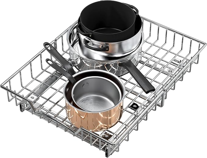 Simple Houseware Under Cabinet Pull Out Sliding Shelf Drawer, 18Dx14W | for Kitchen Organizer