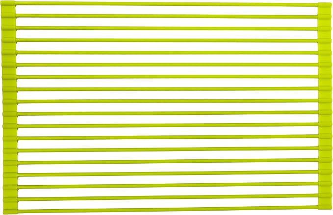 True & Tidy, Multi-Purpose Over the Sink Roll-Up Drying Rack, DR-881, Lime