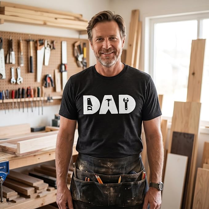 Funny Garage Dad T Shirts Mechanic Tees for Handy Dads that Can Fix It | Not a Drill, Still Plays with Blocks, Dad Tools, and More, Funny T Shirts, Dad Joke Apparel for Men, Cool Mechanic Short